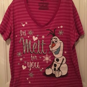 Disney Store Olaf, I’d Melt For You Shirt XXL.